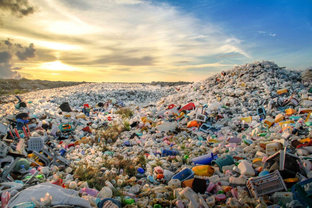 litter thrown on the ground showing the concept of how to achieve sustainable waste management 